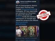 Fact Check: No, Karnataka cop did not force temple priest to worship Jesus