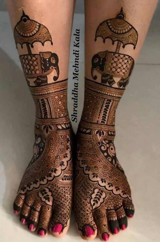 Mehndi Elephant Design Henna Elephant Tattoos Mehndi Tattoo Designs