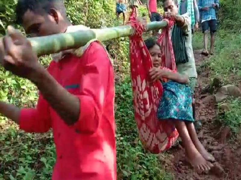 No ambulance, tribal woman carried in doli for 8km in Vizianagaram