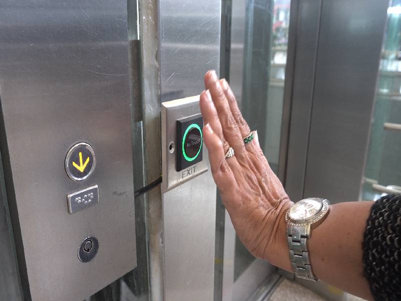 Now touch-less elevators at Hyderabads International Airport