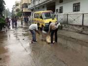 Floating leg of a woman in a drainage at Champapet scares locals