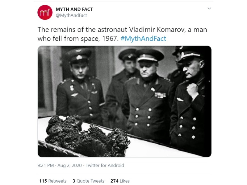 Yuri Gagarin Dead Body