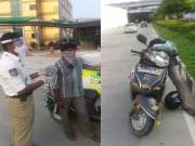 Tipsy man booked for sleeping on bike in middle of road at Madhapur